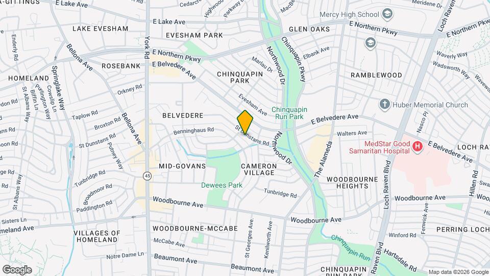 913 Saint Dunstans Rd, Unit A Map and Location Details