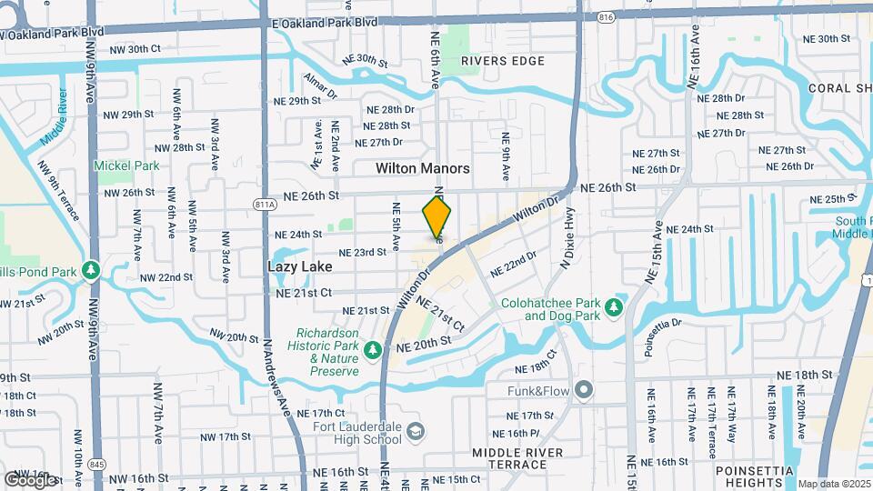 2301 NE 6th Ave Map and Location Details