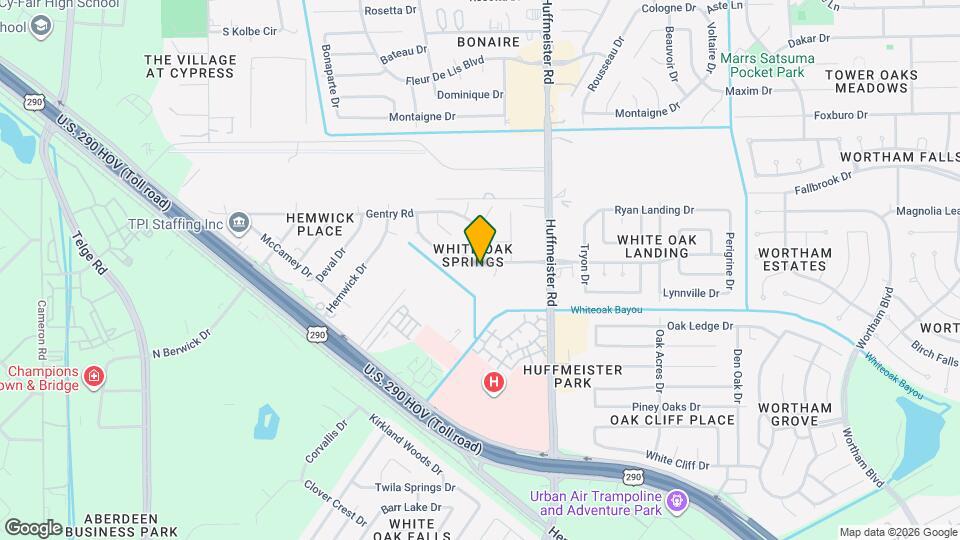 13923 White Oak Springs Dr Map and Location Details