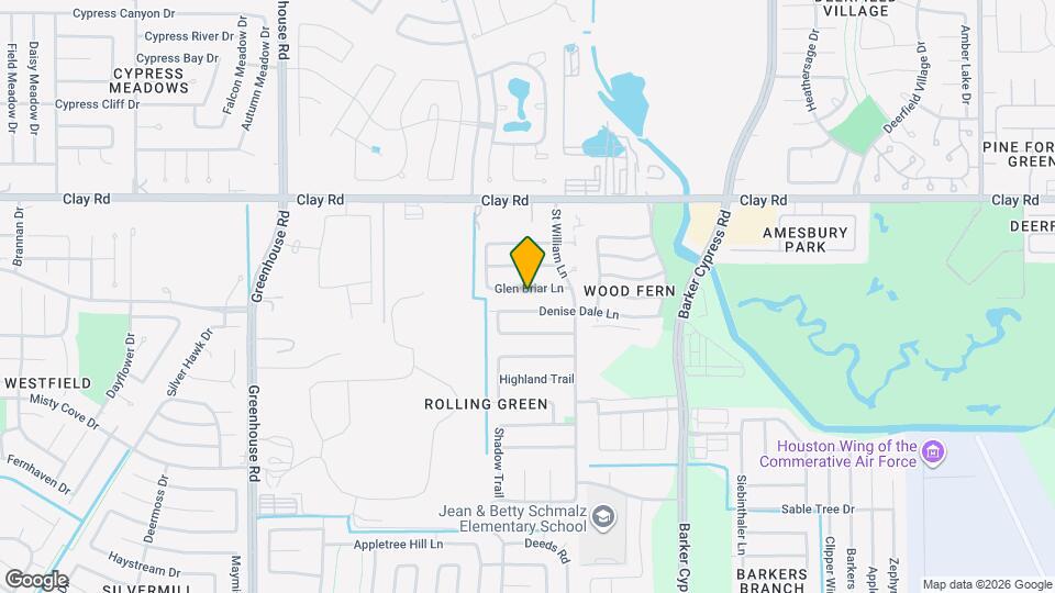 18735 Glen Briar Ln Mapa y Detalles de la Ubicación