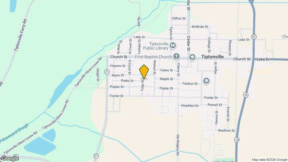 318 Tulip St Map and Location Details