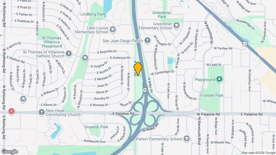 207 N Wilke Rd Map and Location Details