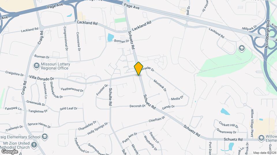 1785 Schuetz Rd Map and Location Details