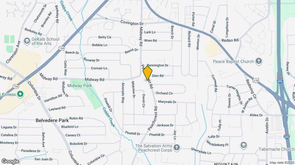 1333 Peachcrest Rd Map and Location Details