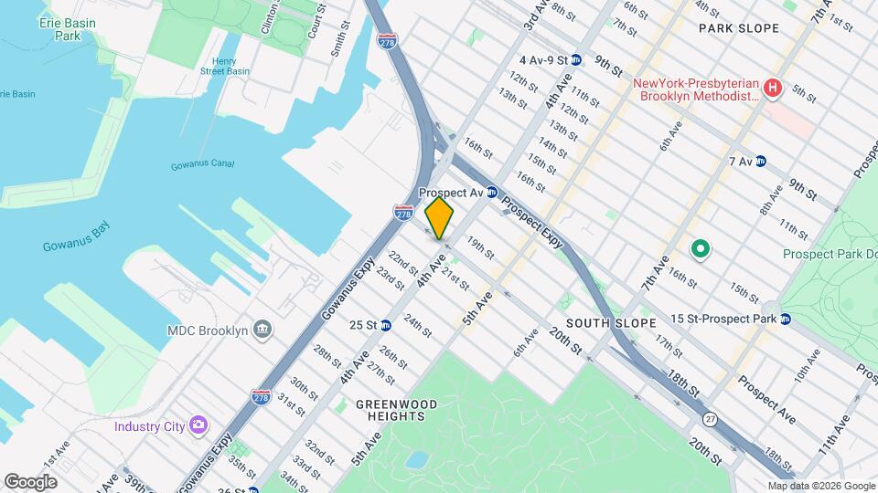 This is a spacious, bright, and sunny 1 bedroom apartment located on one of South Slope/ Greenwood's, Unit 1 Mapa y Detalles de la Ubicación