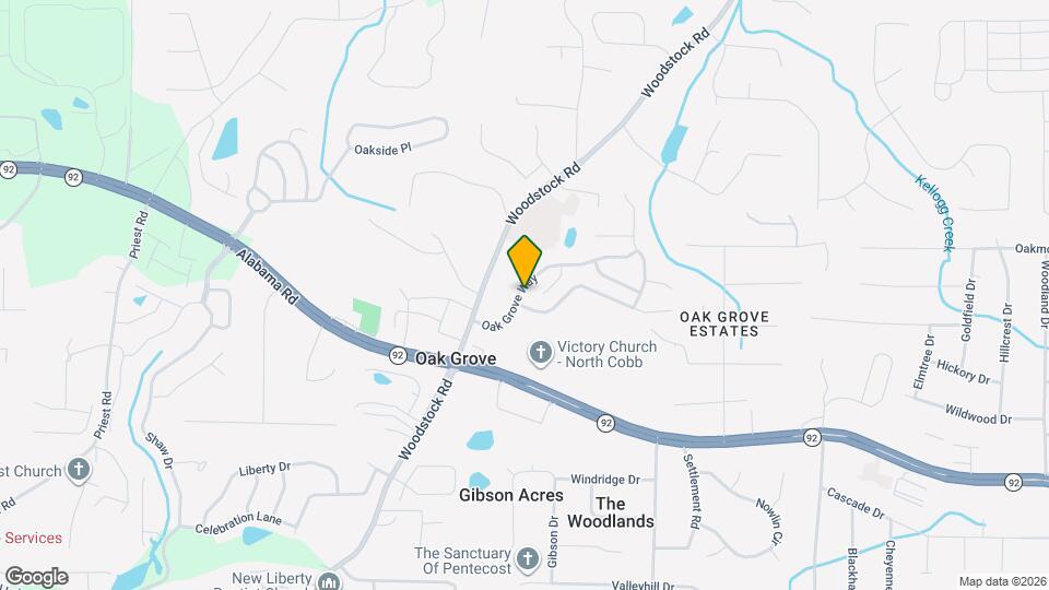 208 Oak Grove Way Map and Location Details