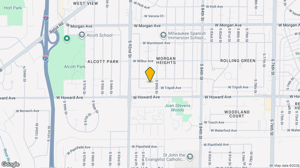 8926 W Tripoli Ave, Unit Lower Mapa y Detalles de la Ubicación