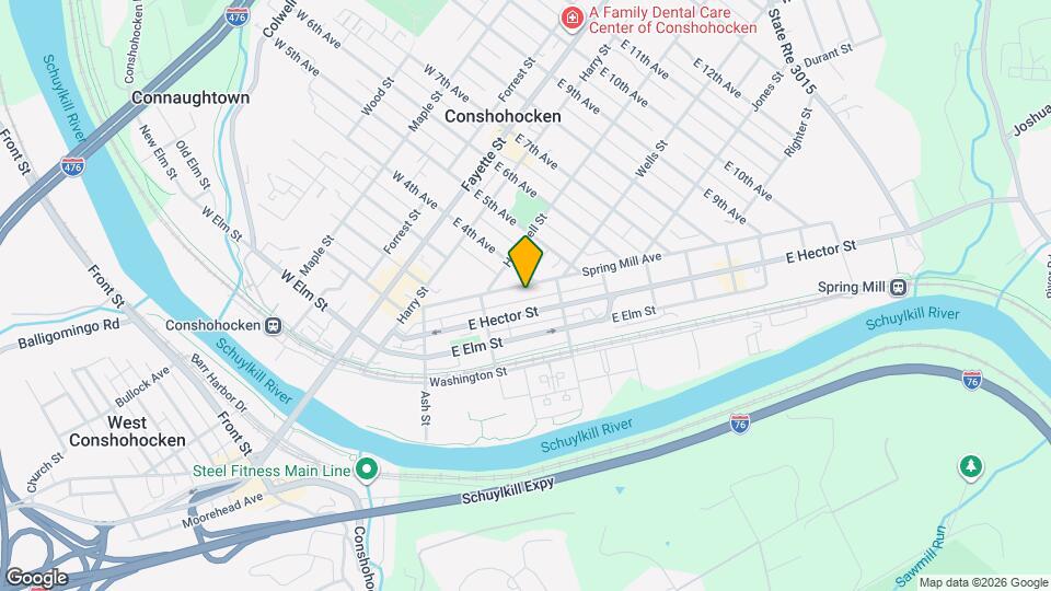 343 Spring Mill Ave Map and Location Details