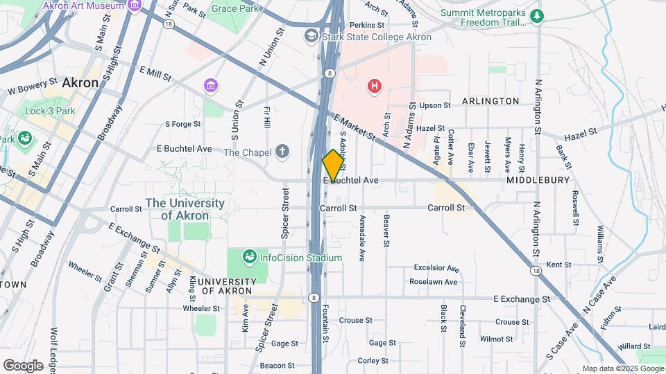 Buchtel Ave Map and Location Details