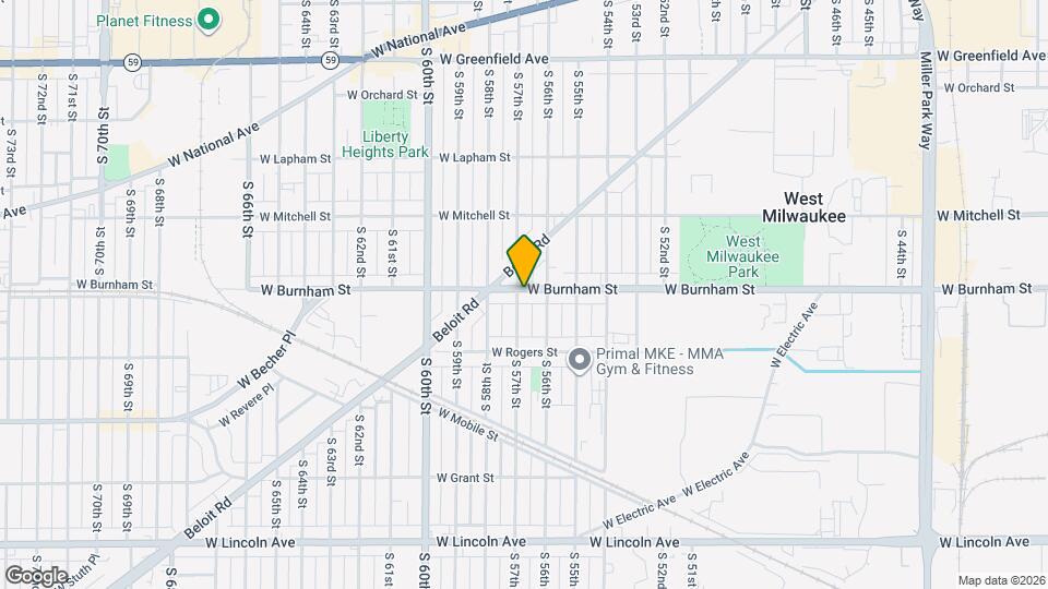 5627 W Burnham St Map and Location Details