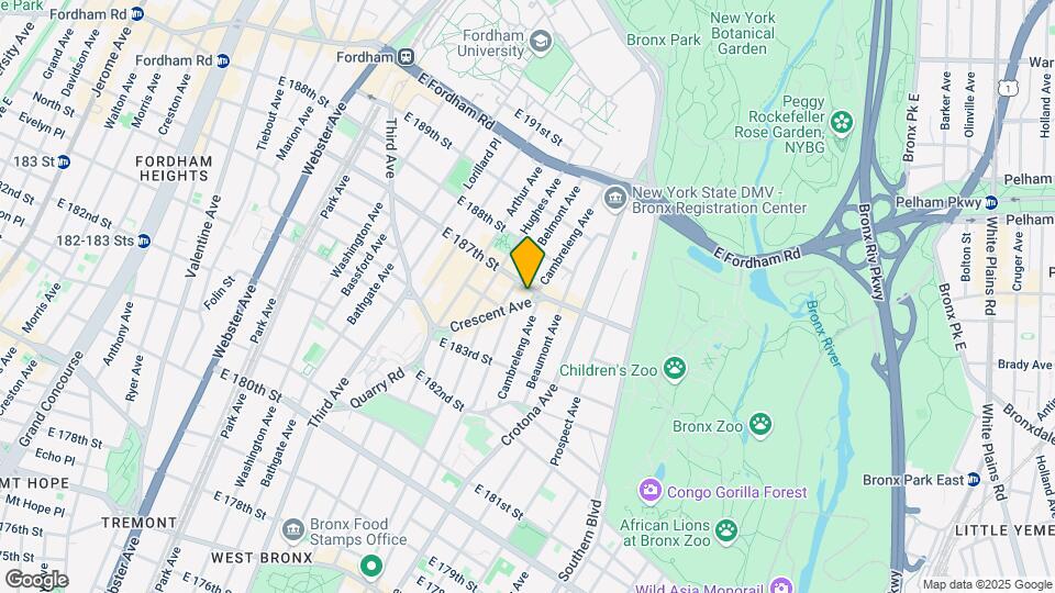 660 E 187th St Map and Location Details