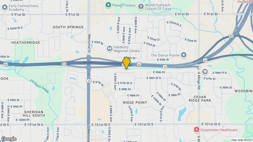 8619 E 95th Pl Map and Location Details