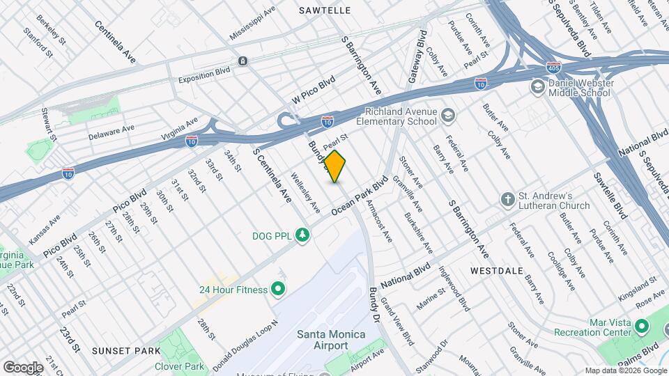 2571 S Bundy Dr, Unit 2571 Map and Location Details