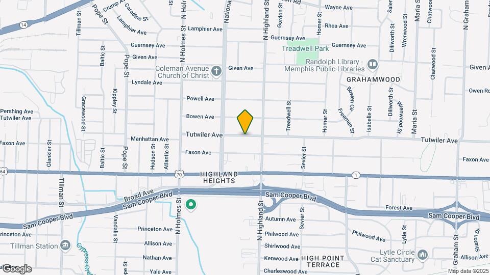 3449 Tutwiler Ave Mapa y Detalles de la Ubicación