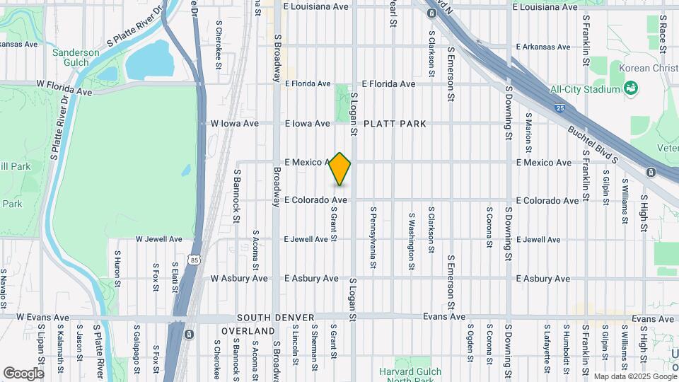 1754 S Grant St Map and Location Details