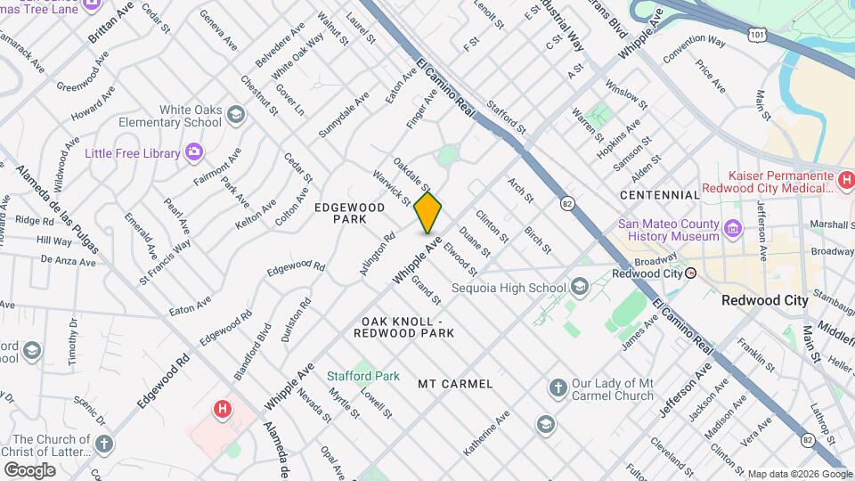 1516 Whipple Ave Map and Location Details