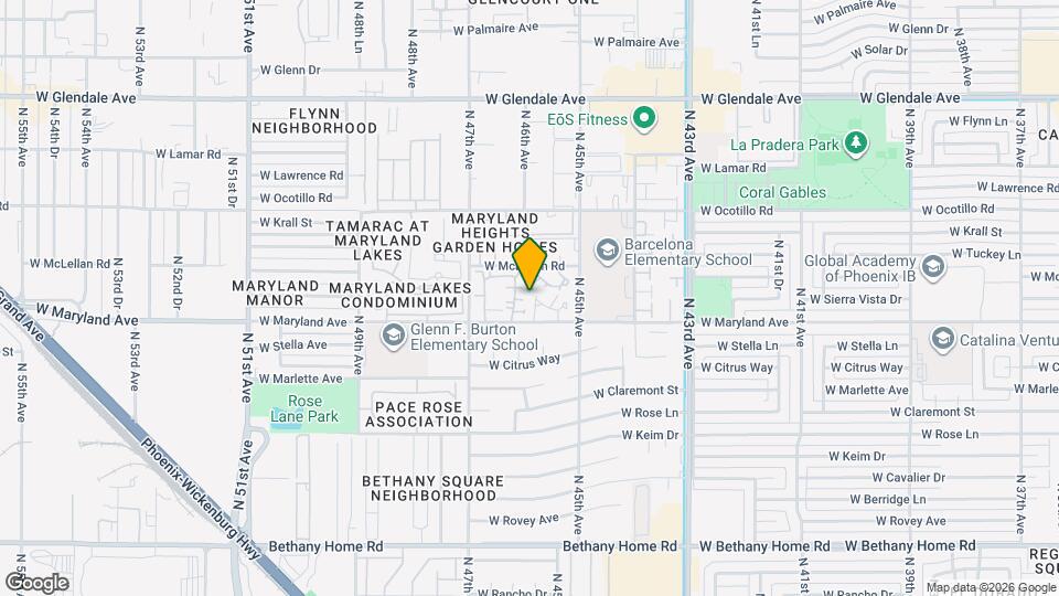 4558 W Maryland Ave Mapa y Detalles de la Ubicación
