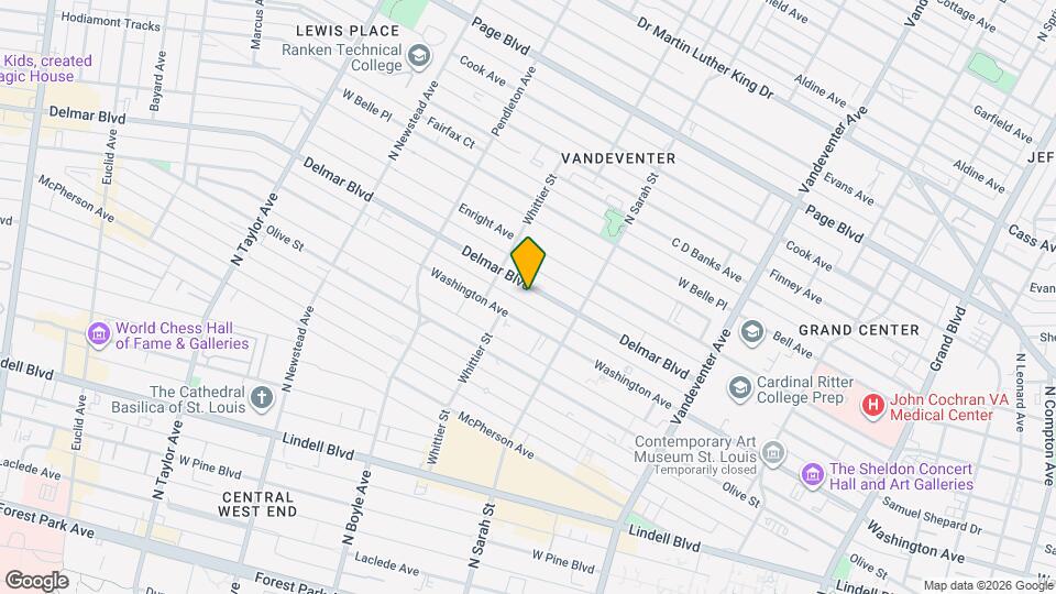 4152 Delmar Blvd Map and Location Details