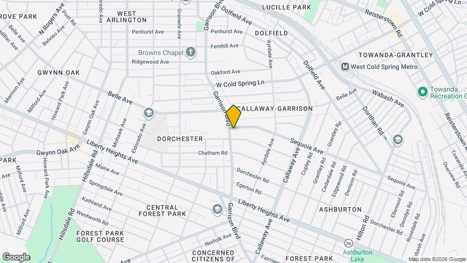 3807 Garrison Blvd Mapa y Detalles de la Ubicación