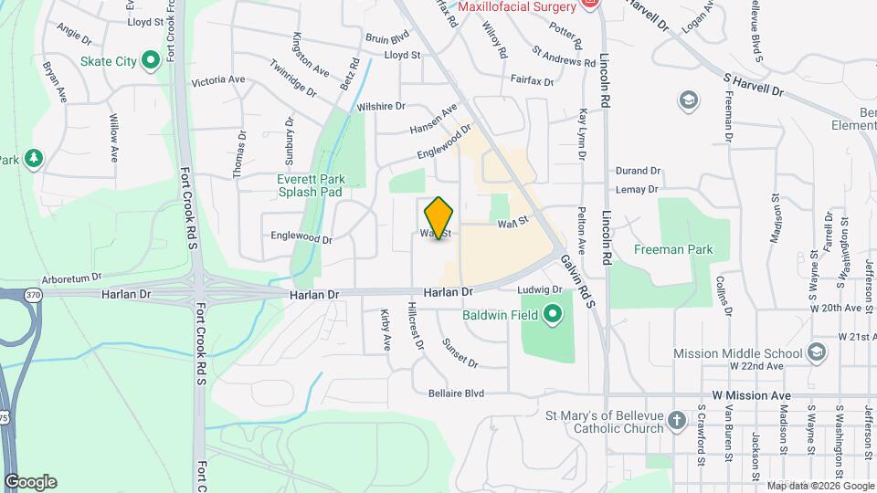 1717 Hillcrest Dr Map and Location Details