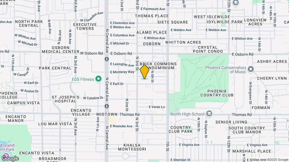 MAA Midtown Phoenix Mapa y Detalles de la Ubicación