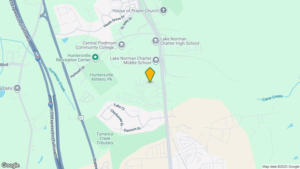 Hamlet Huntersville - Homes & Townhomes for Rent Map and Location Details