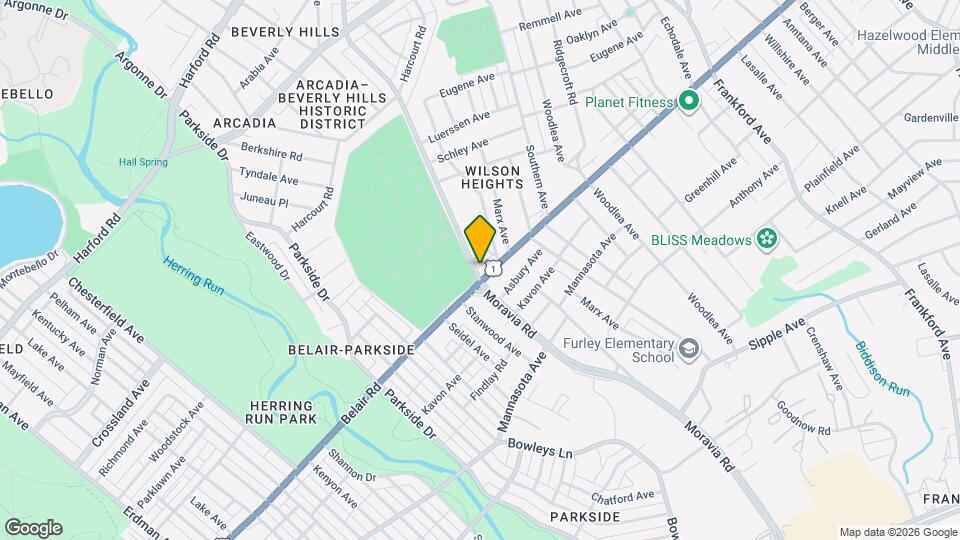 4600 Belair Rd Map and Location Details
