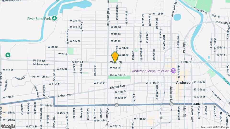 919 W 8th St Map and Location Details