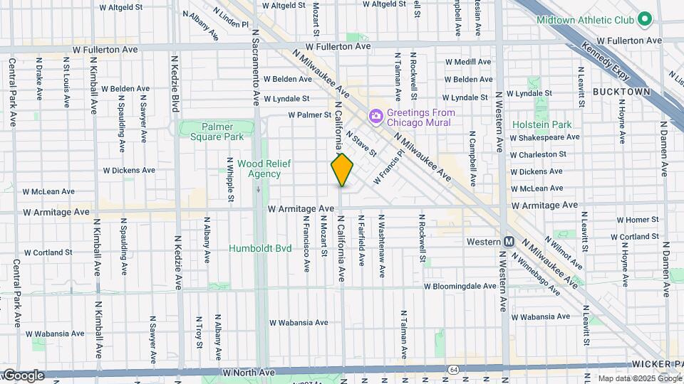 2023 N California Ave Map and Location Details