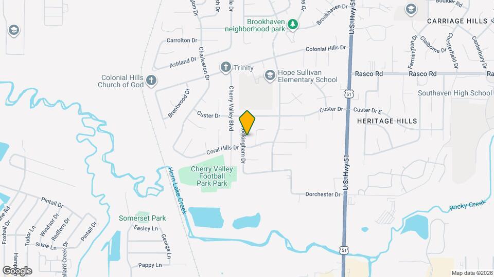 7606 Rockingham Dr Mapa y Detalles de la Ubicación