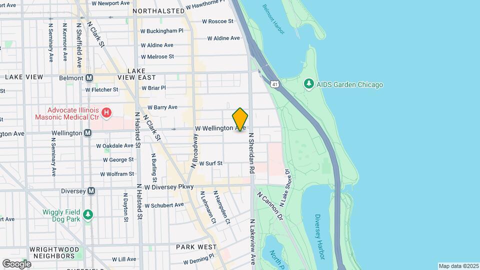 429 W Wellington Ave, Unit 3D Map and Location Details