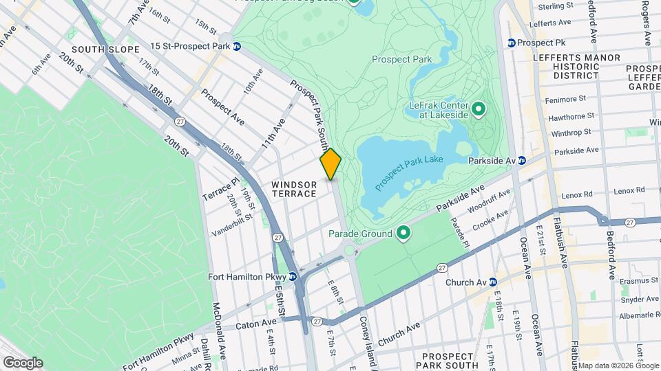 168 Prospect Park Southwest Map and Location Details