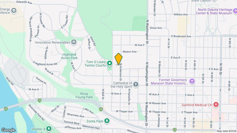 804 N Anderson St Map and Location Details