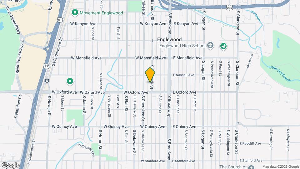 4065 S Bannock St, Unit B Map and Location Details