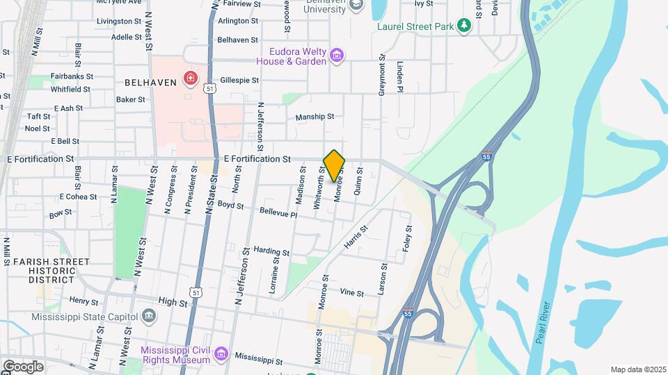 1021 Monroe St Map and Location Details