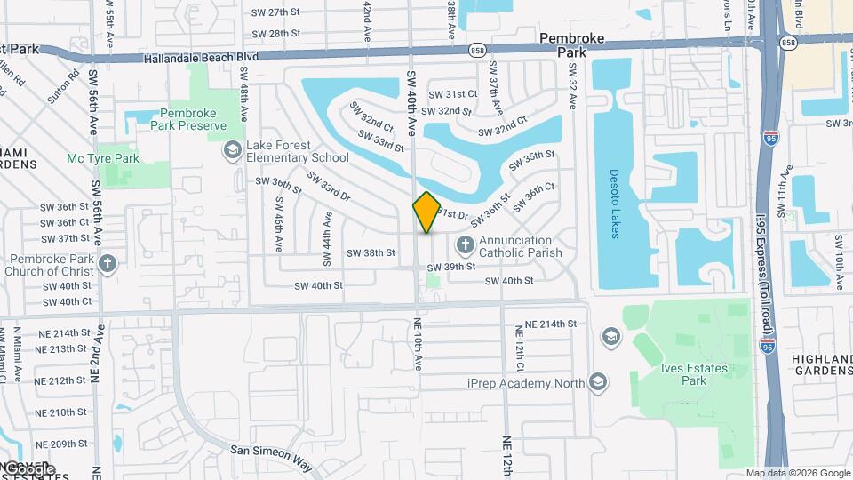 3610 SW 39th Ave Map and Location Details