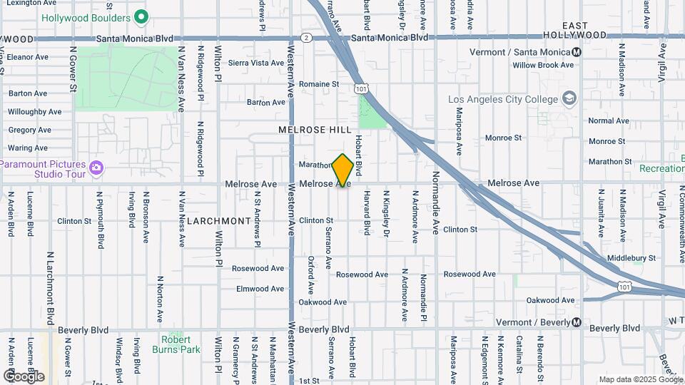 649 N Hobart Blvd Map and Location Details