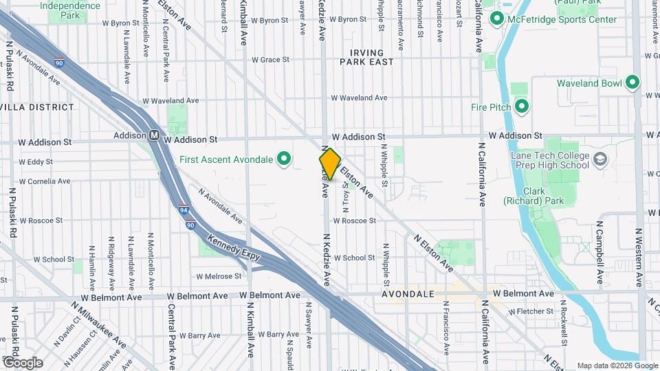 3457 N Kedzie Ave Map and Location Details