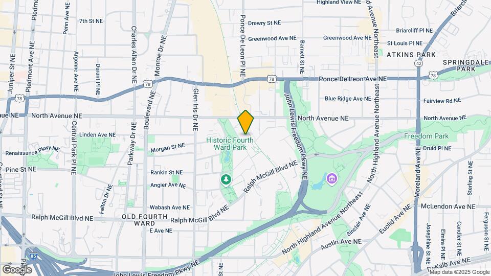 385 N Angier Ave NE Map and Location Details