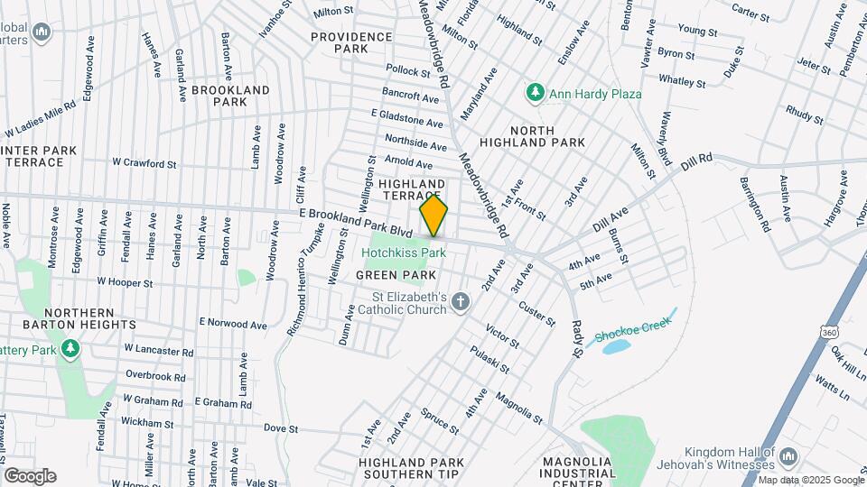 1005 E Brookland Park Blvd Map and Location Details