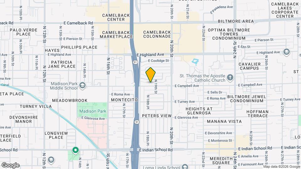 1832 E Campbell Ave Map and Location Details