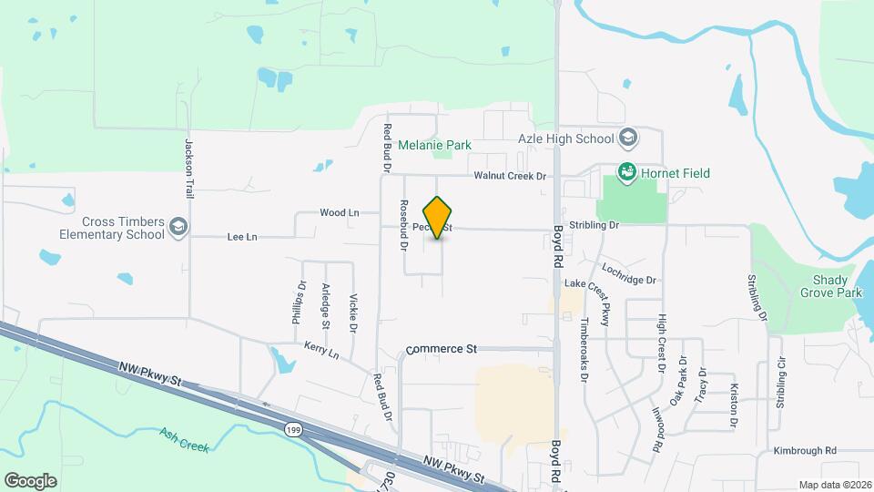 921 Red Oak St Map and Location Details