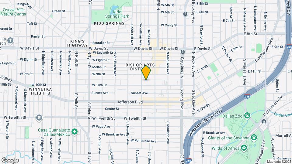 407 W 10th St Map and Location Details