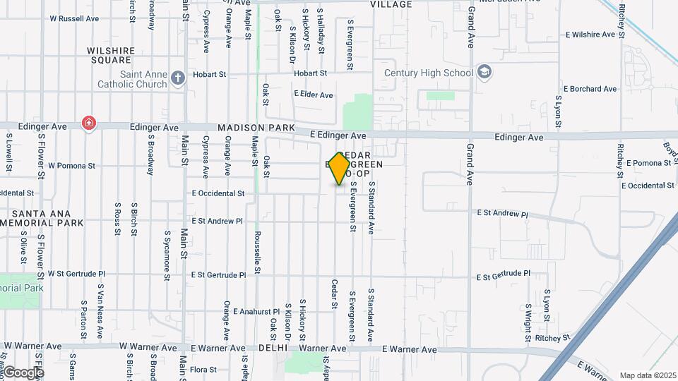 1821 Cedar St Map and Location Details