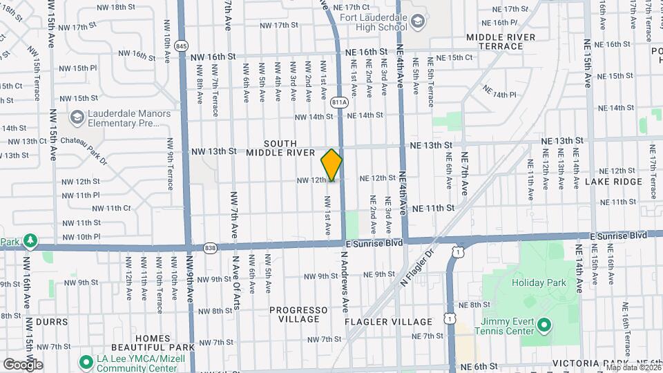 1134 NW 1st Ave Mapa y Detalles de la Ubicación