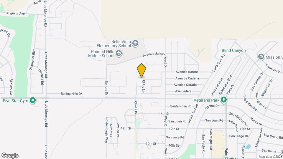9693 El Rio Ln Map and Location Details