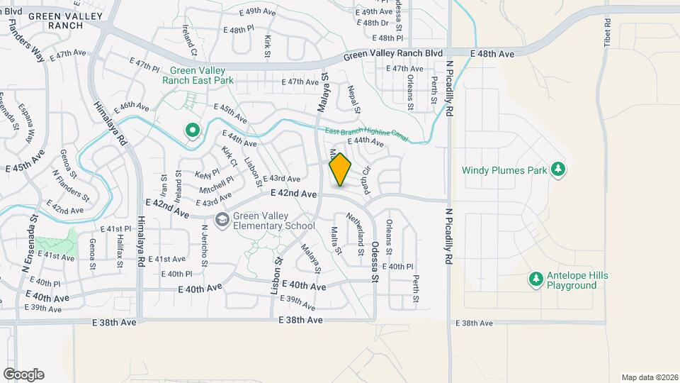 21103 E 42nd Ave Mapa y Detalles de la Ubicación