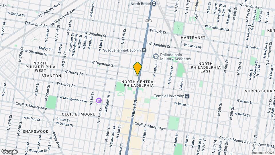 2016 N Broad St Map and Location Details