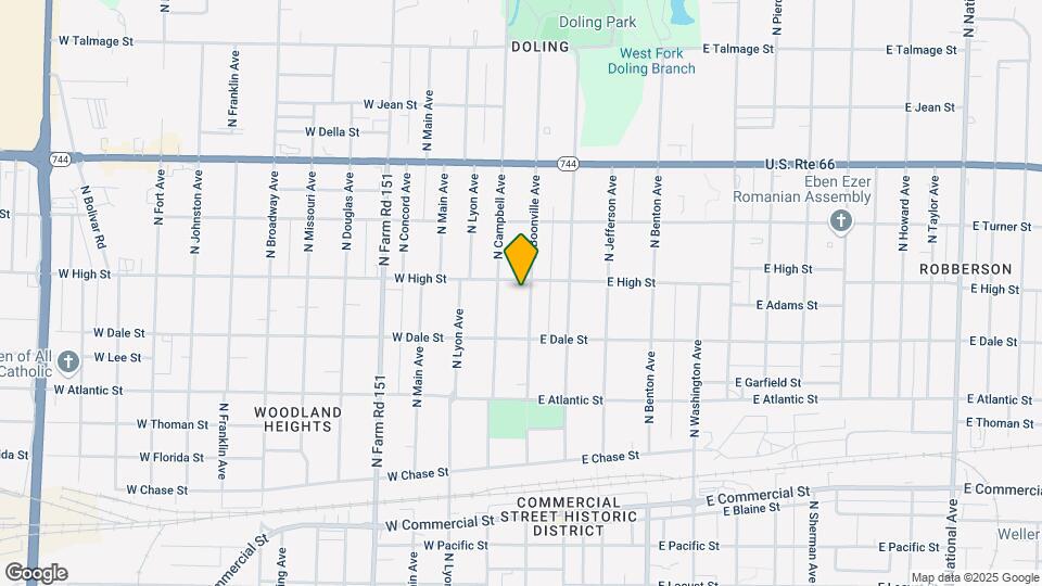 2149 N Boonville Ave Mapa y Detalles de la Ubicación