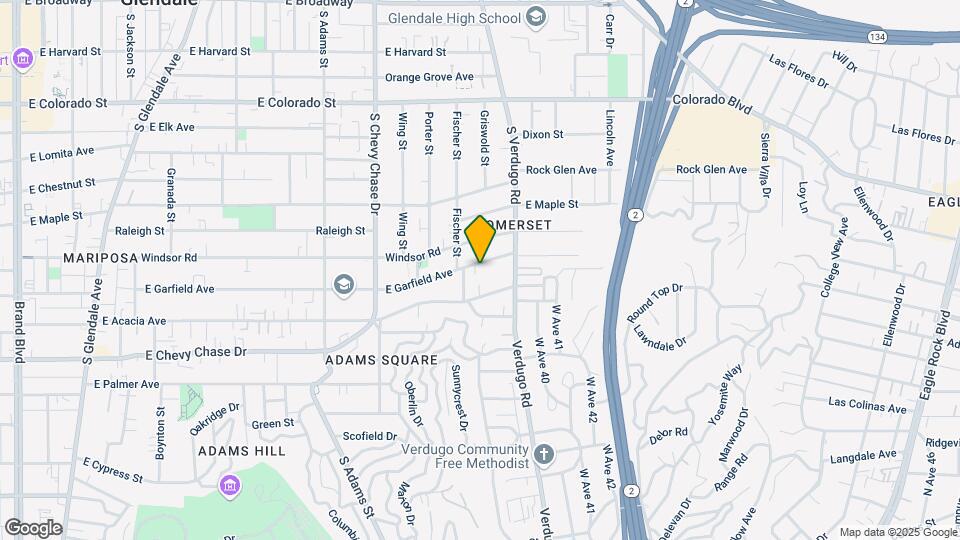 1366 E Garfield Ave Map and Location Details